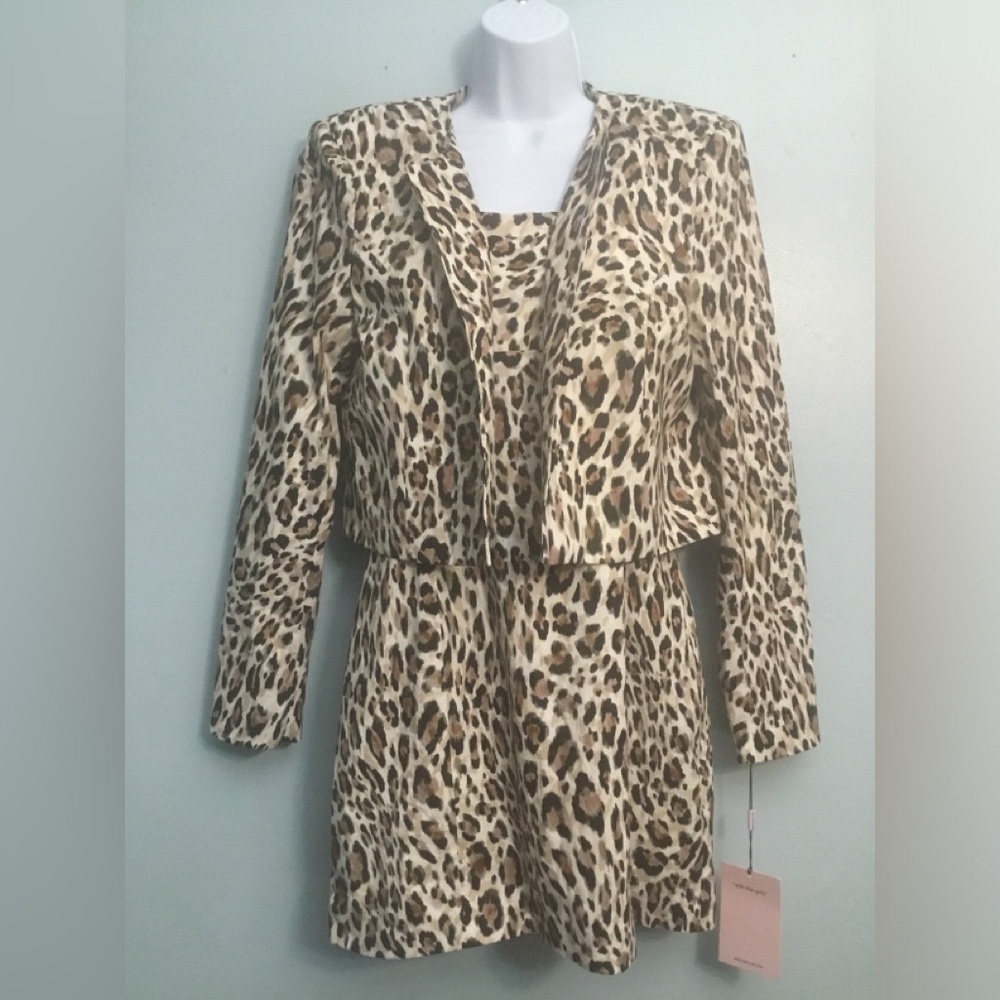 Avec Les Filles Leopard Print Ensemble